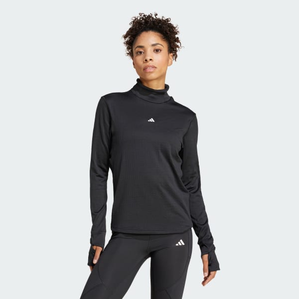 Black TECHFIT COLD.RDY Funnel Neck Long Sleeve Long-Sleeve Top