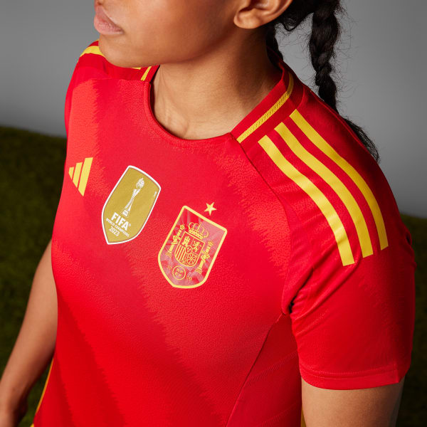adidas Spain 2024 Home Authentic Jersey Women Red Free Delivery