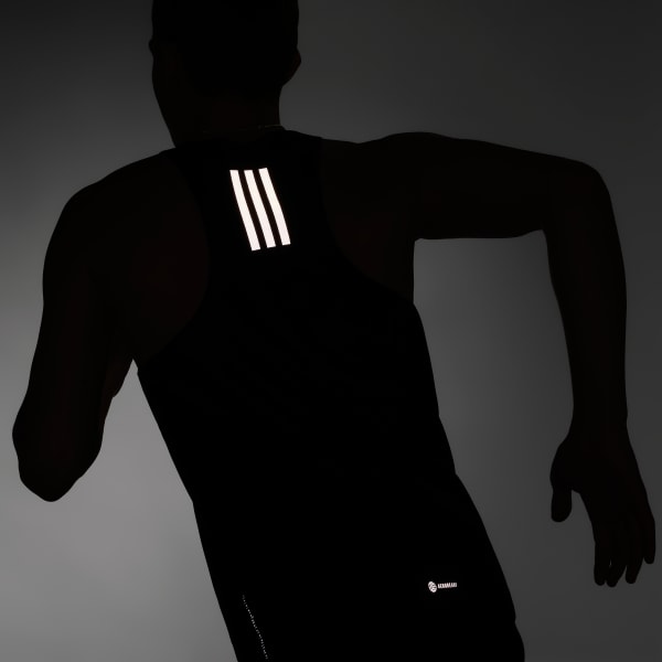 Negro Playera sin Mangas Own the Run