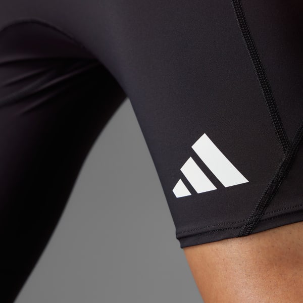 Zwart Adizero Running Korte Legging met Zak