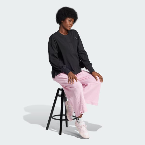 Negro Sudadera Acanalada (Maternidad)