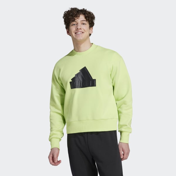 adidas Future Icons Badge of Sport Crew Sweatshirt - Green 