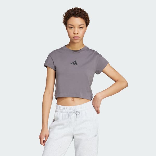 Grey Future Icons Small Logo Baby Tee