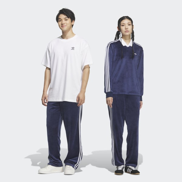 アディダス FB TP ベロア トラックパンツ - ブルー | アディダス ジャパン