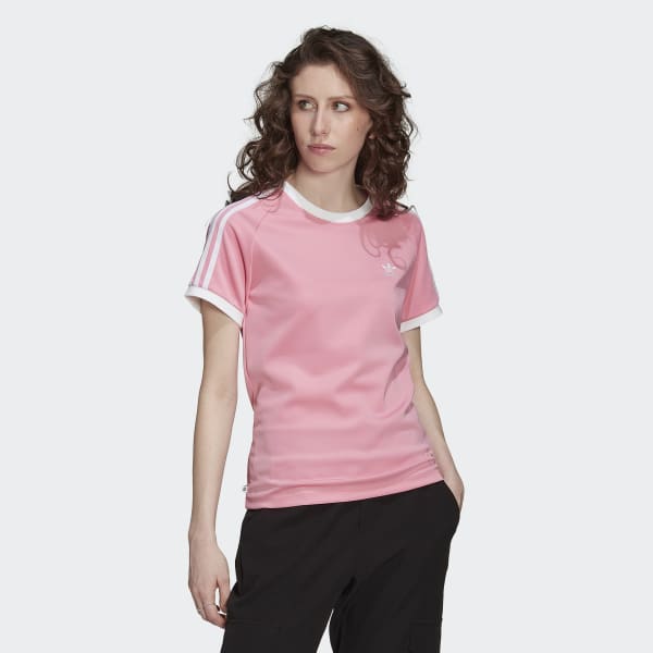 Pink Adicolor Classics Slim 3-Stripes Tee