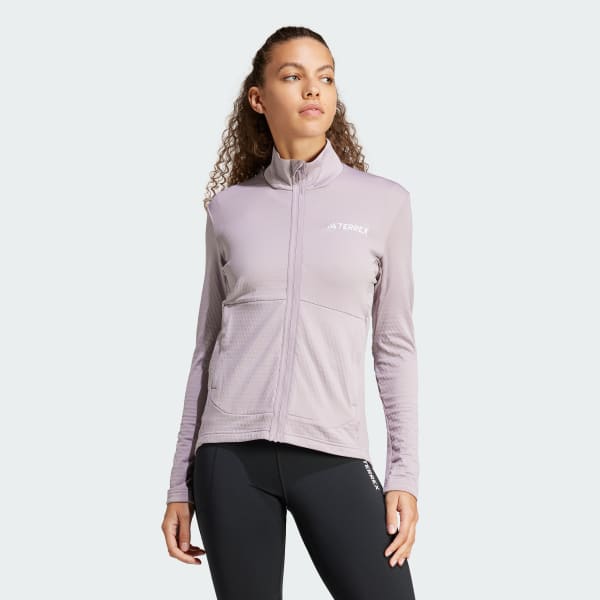 Morado Chaqueta Terrex Multi Light Cierre Frontal Felpa