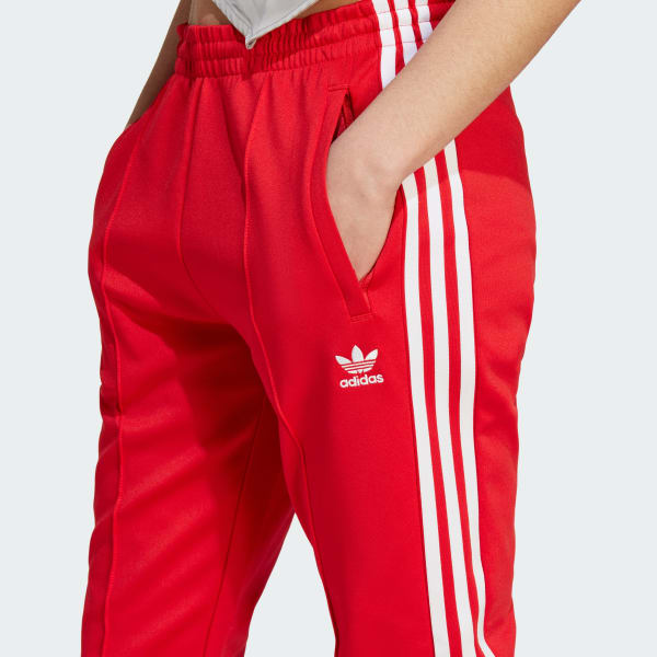 adidas Originals adicolor Three Stripe Track Pants In Red