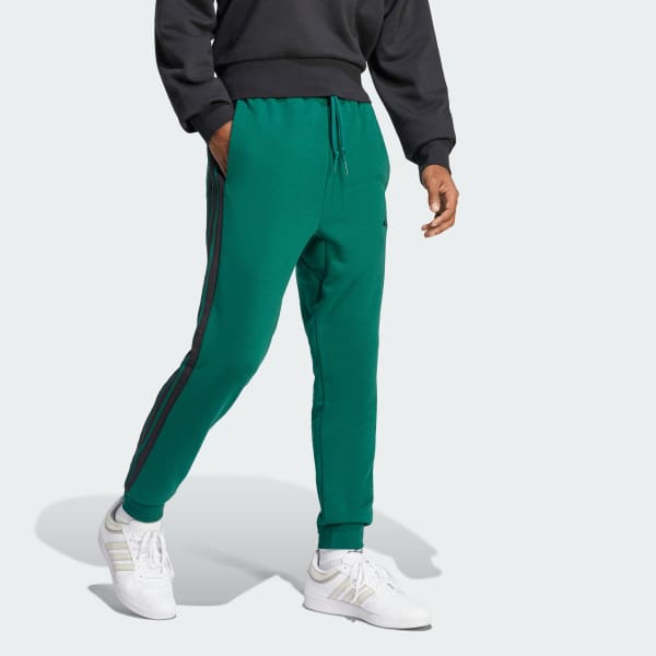 Verde Pantaloni Essential 3-Stripes French Terry