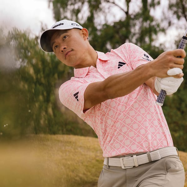 adidas Ultimate365 Tour HEAT.RDY Jacquard Polo Shirt - Pink