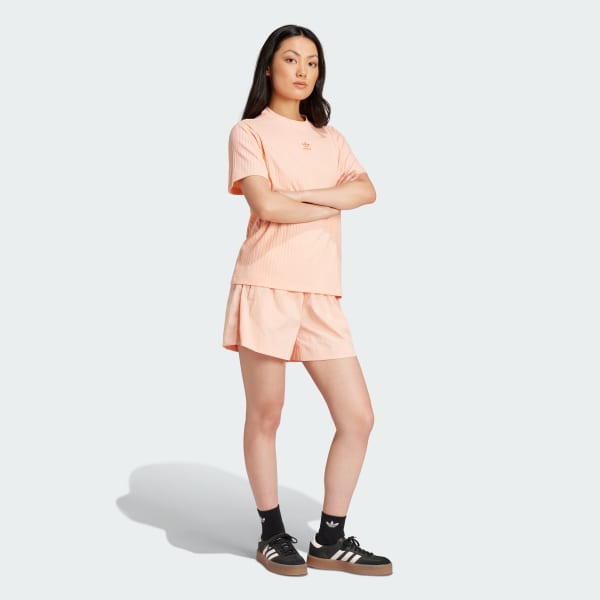 Pembe Essentials Wide Rib Tişört