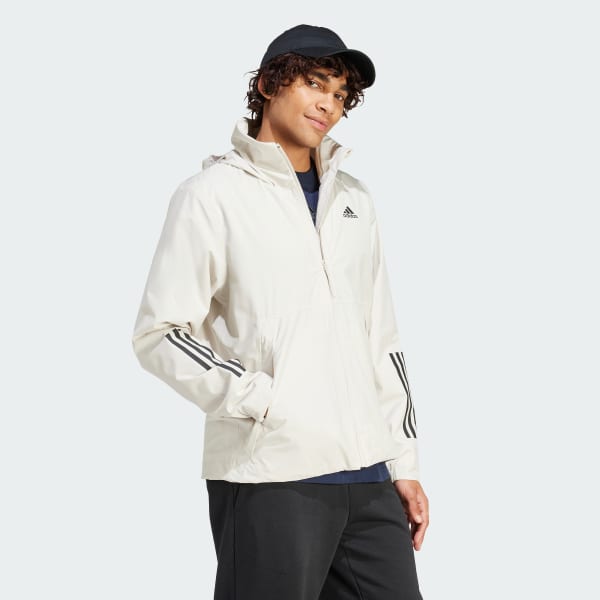 adidas BSC 3 Stripes RAIN.RDY Jacket Beige adidas India