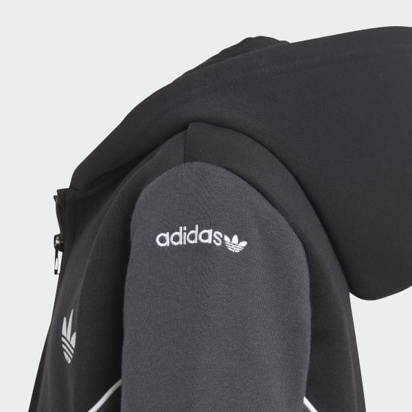 adidas Adicolor Half Zip Hoodie Zwart adidas Offici le Shop