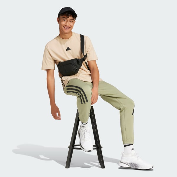 Beige Future Icons 3-Stripes Tee