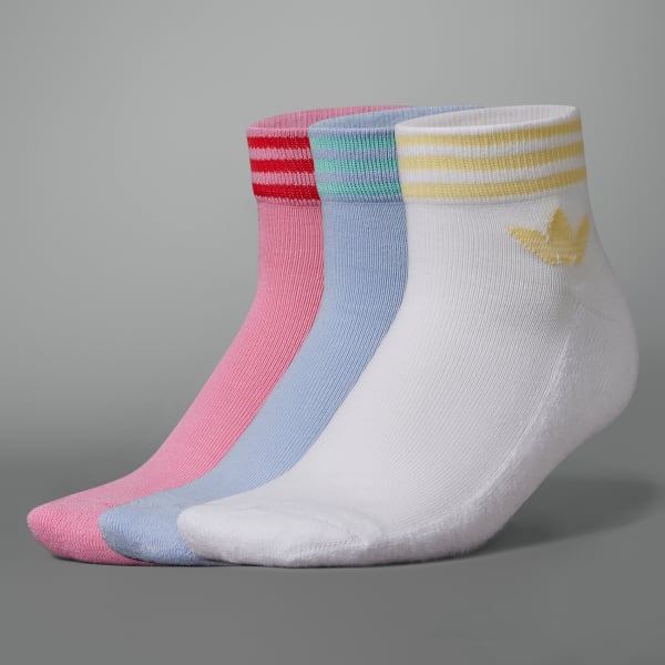 adidas Island Club Trefoil Ankle Socks 3 Pairs - White | adidas Singapore