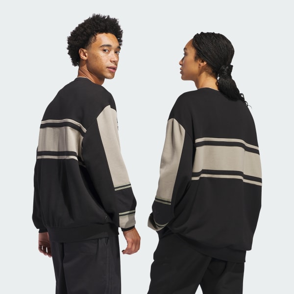 Black Skateboarding Classic Crewneck Sweater (Gender Neutral)