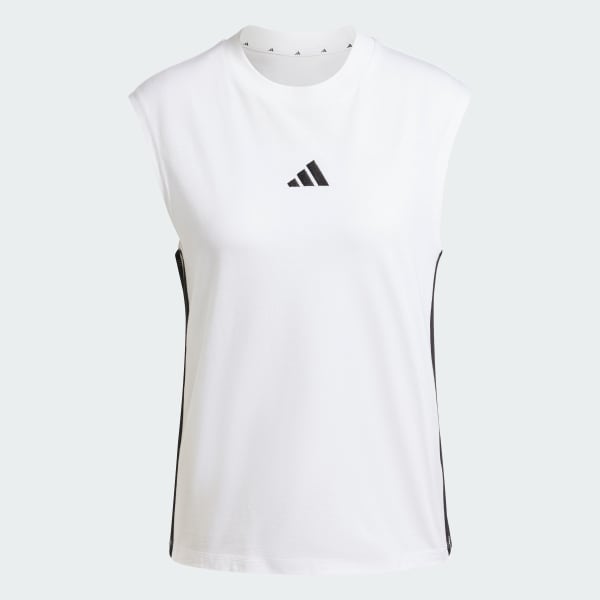 Bialy Koszulka Essentials 3-Stripes Cotton Lifestyle Tank