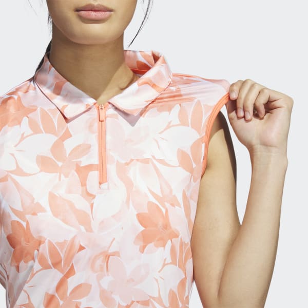 Pomarańczowy Floral Polo Shirt