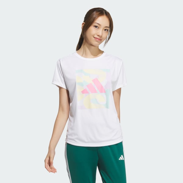 [ADIDAS] Tシャツ 半袖 デストロイド グラフィック ホワイト adidas アディダス（adidas）（メンズ）TRN グラフィック 半袖T