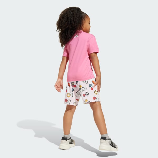 Pink Seasonal Essentials Fun Tee Set Kids