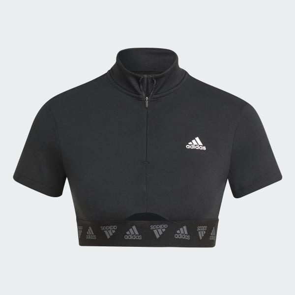 Hyperglam Crop Zip Tee