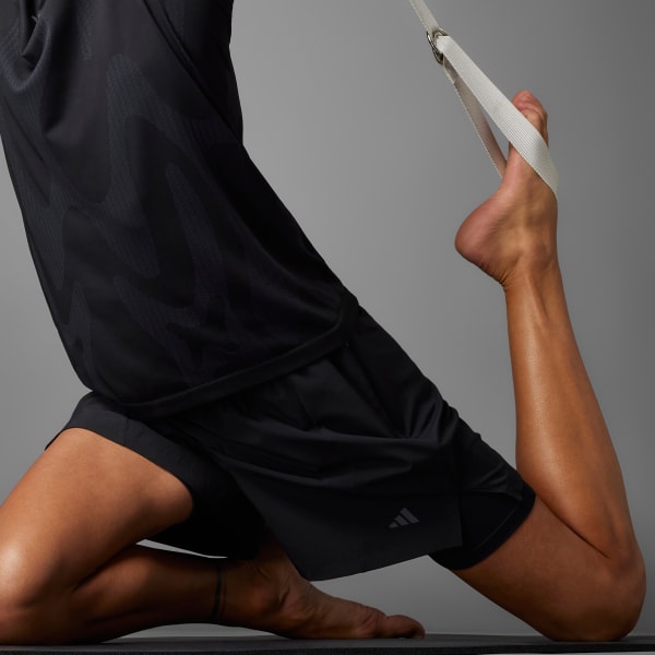 Negro Shorts Designed for Training Yoga Premium 2-in-1
