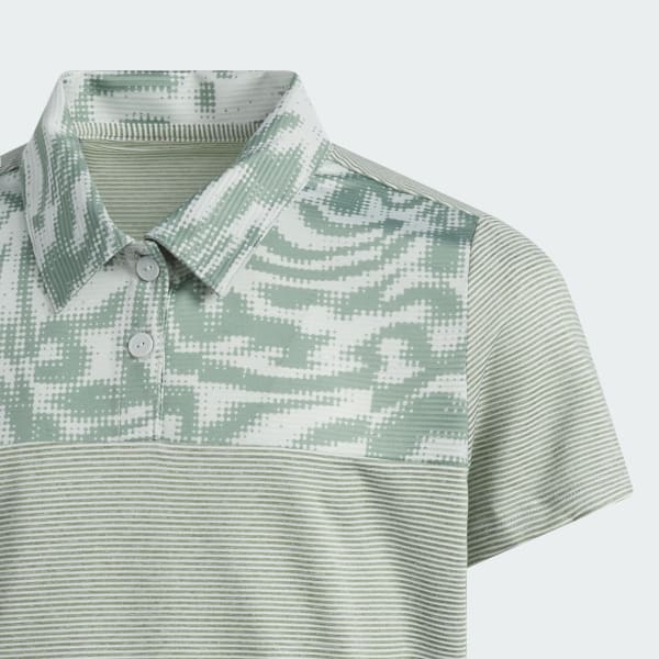 Grey Ottoman Printed Polo Shirt Kids