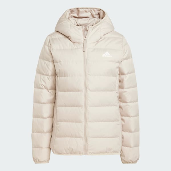Bej Essentials Light Down Hooded Jacket