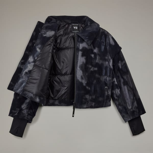 アディダス Y-3 ALLOVER PRINT PADDED JACKET - ブラック