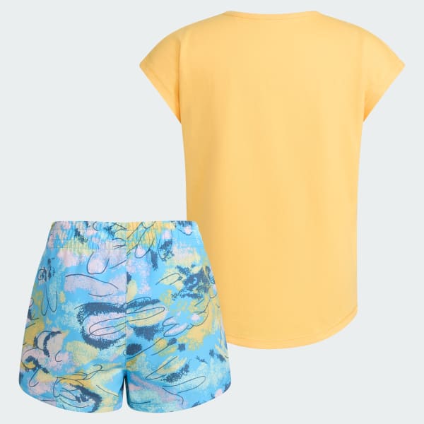 adidas C SS TEE - AOP WOVEN SHORT SET - Yellow | Free Shipping with ...
