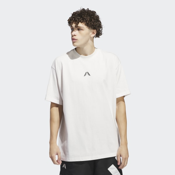 ★adidas★ Anthony Edwards Seasonal Logo Tee Cloud White JC7 adidas Originals Anthony edwards seasonal graphic tee in