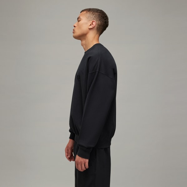 Black Y-3 Brushed Terry Crew Sweatshirt