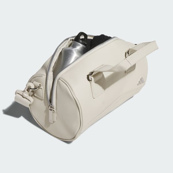 Beige PU Round Tote Bag