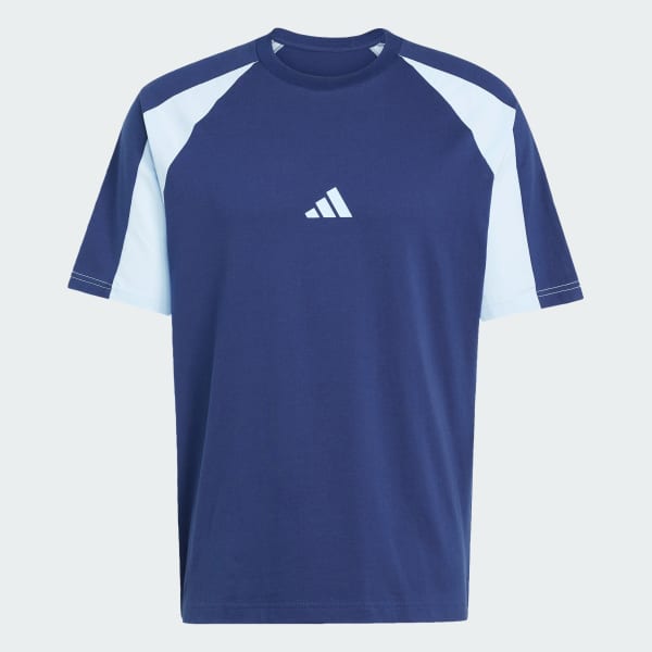 Blue Seasonal Essentials Colorblock T-Shirt