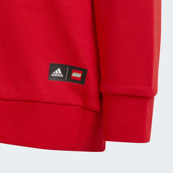Rouge Sweat-shirt à capuche adidas x Classic LEGO®