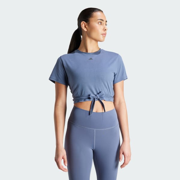 Blue Yoga Studio Wrapped Tee