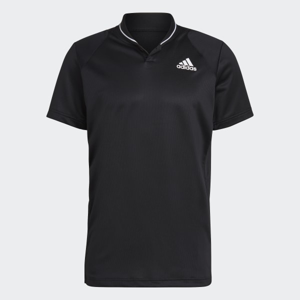Negro Camiseta Polo de Tenis Club Acanalada 22595