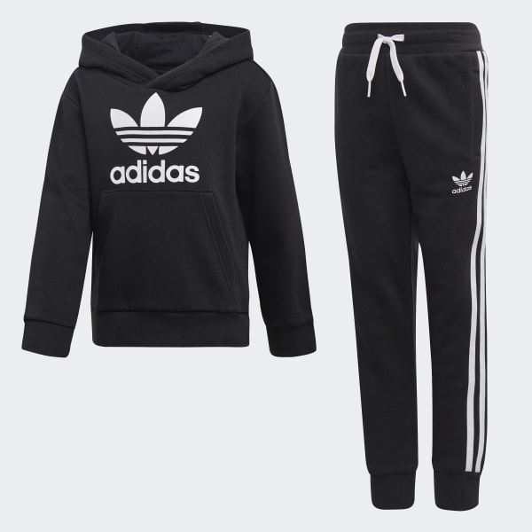 black adidas trefoil hoodie