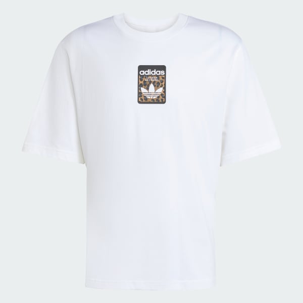 adidas Leo Oversized Tee - White | Free Shipping with