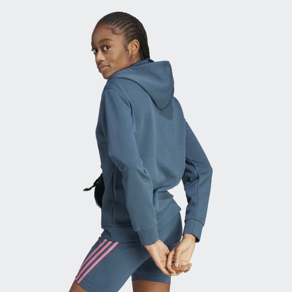 Turquesa Polera con Capucha Bomber Future Icons Badge of Sport