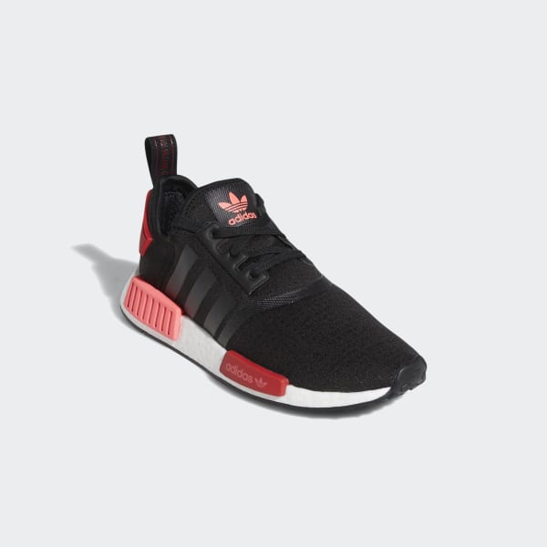 nmd shoes black and red