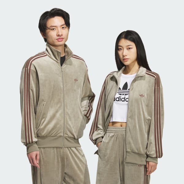 アディダス ファイヤーバード トラックトップ ベロア FOR