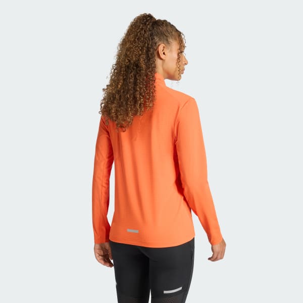 Orange Terrex Xperior Langarmshirt mit Reißverschluss bis zur Brust