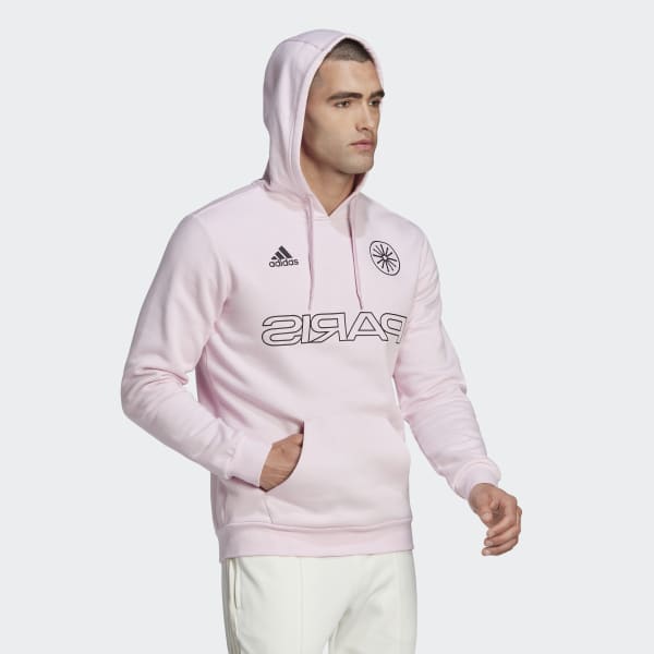 ruzová Paris Graphic Hoodie VM604