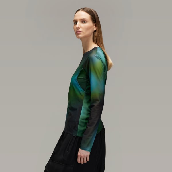 Multicolor Y-3 Allover Print Mesh Fitted Tee