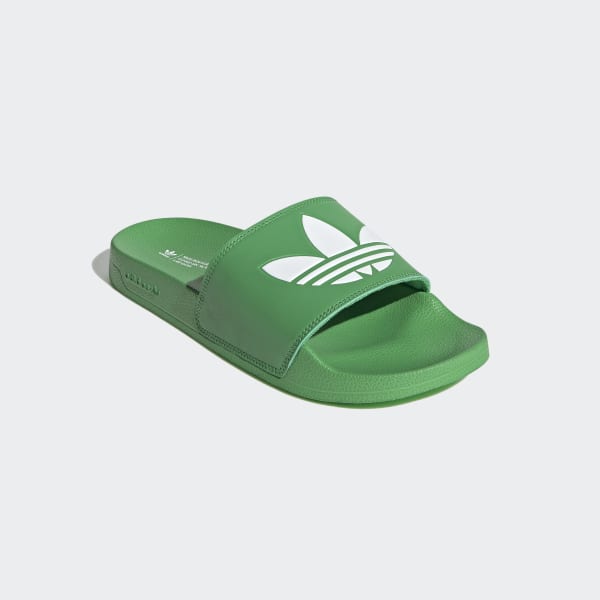 Green adidas slides on sale