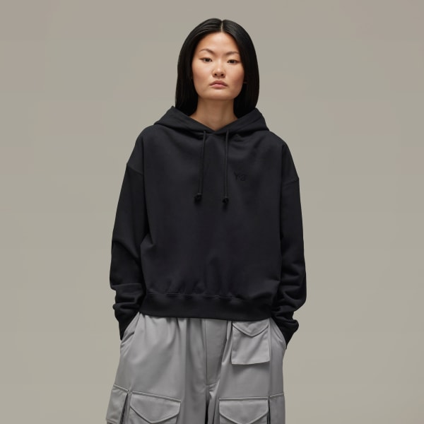 Czerń Bluza Y-3 Brushed Terry Boxy Hoodie