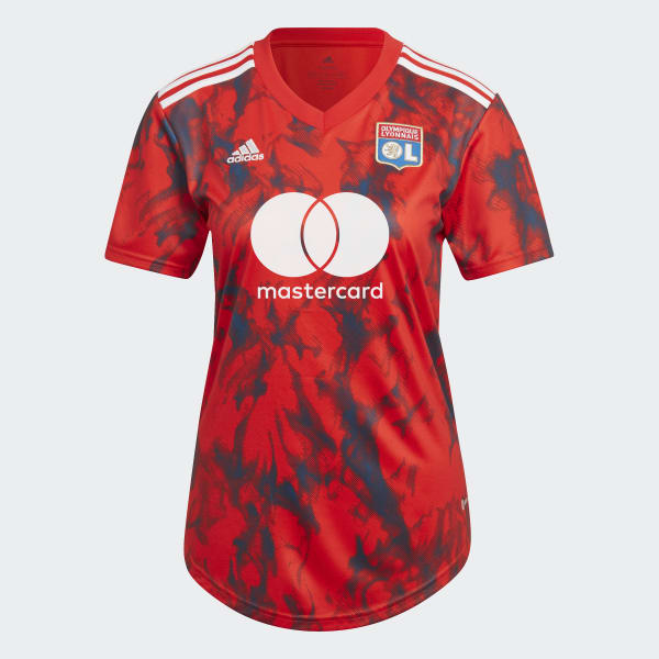Rot Olympique Lyon 22/23 Auswärtstrikot