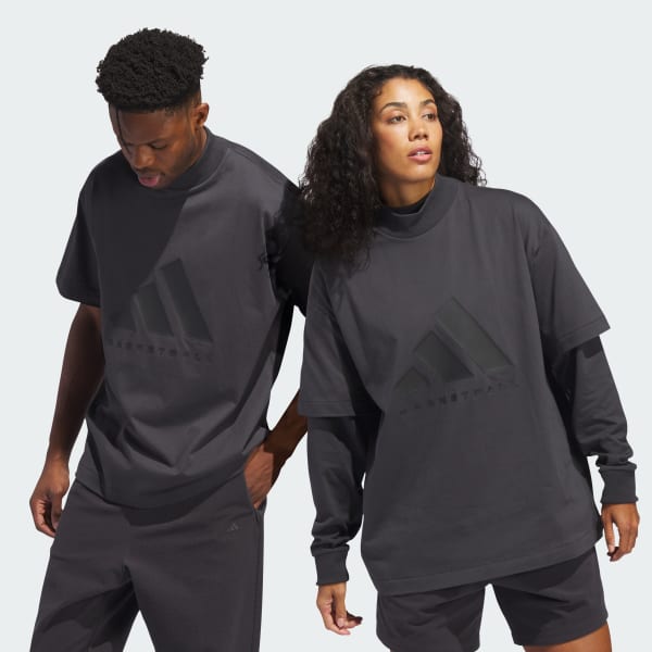 Adidas Basketball T-Shirt, Men's, Medium, Carbon