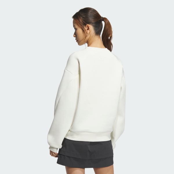 สีขาว สเวตเตอร์คอกลม CNY