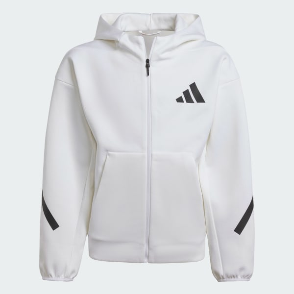 adidas Z.N.E. Full Zip Hooded Track Jacket Kids White Free Shipping with adiClub adidas US
